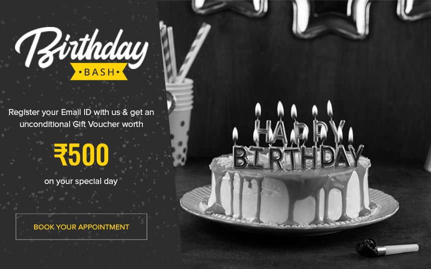 Birthday Bash Offer:- Register your email id and get gift voucher worth RS500 