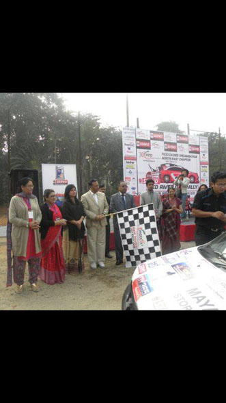 Minister of Assam-Flagging Off the Rally-at Guwahati, Assam.